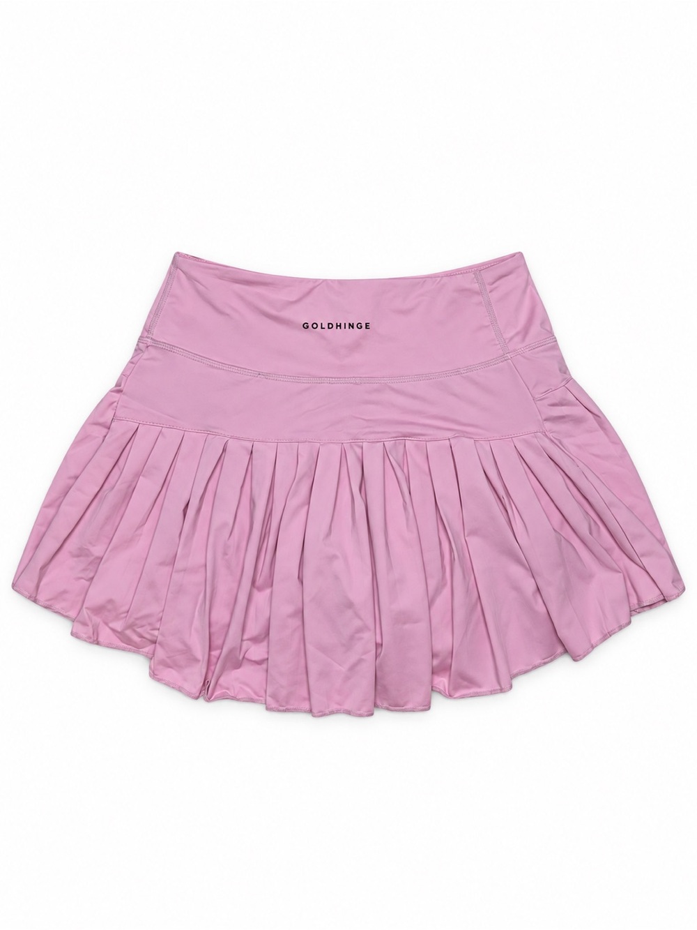 GoldHinge Pink Pleated Skater Skirt